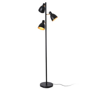 Stehlampe Witney 3-flammig Schwarz / Goldfarben [lux.pro]