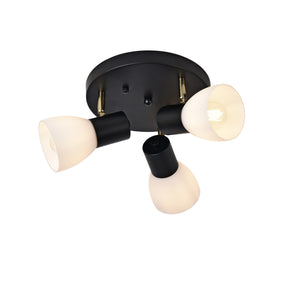 Deckenleuchte Abbey Schwarz / Weiß [lux.pro]