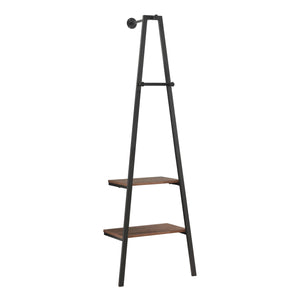 Wandgarderobe Bjørnafjorden Stahl Schwarz / Walnuss-Optik [en.casa]