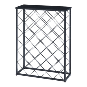 Weinregal Taivassalo für 25 Flaschen Schwarz [en.casa]