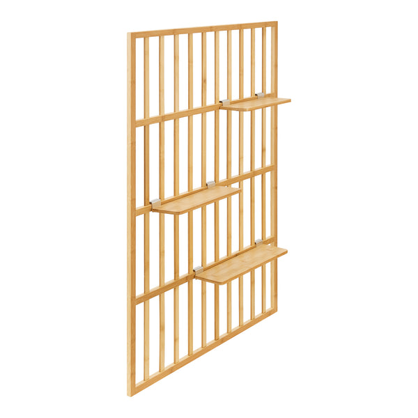 Wandregal Røst 120x80x13cm Bambus [en.casa]