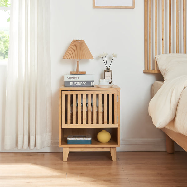 Nachttisch Ypäjä 50x42x39cm Bambus [en.casa]