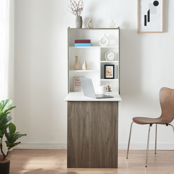 Wandklapptisch Greve Weiß / Holzoptik [en.casa]