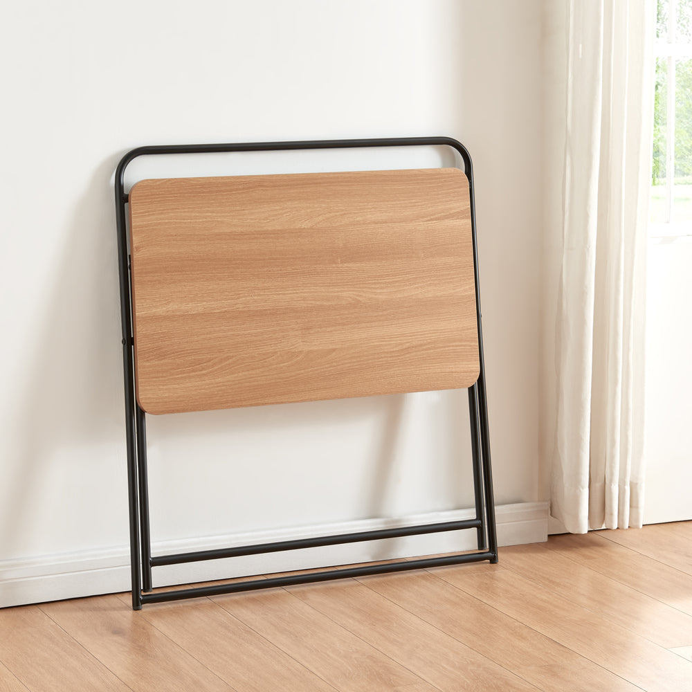 Klappbarer Schreibtisch Kvitsøy 85x50x80cm Schwarz/Eiche [en.casa]