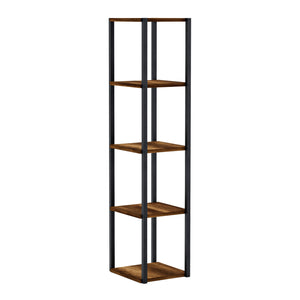 Standregal Uusikaupunki Walnuss-Optik/Schwarz [en.casa]