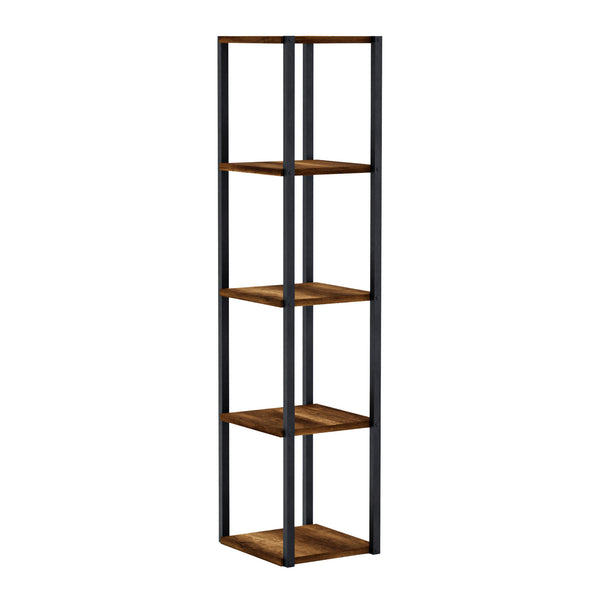 Standregal Uusikaupunki Walnuss-Optik/Schwarz [en.casa]