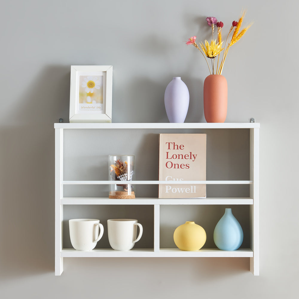 Wandregal Piteå 60x10,5x45cm Weiß [en.casa] - premiumXL