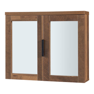 Spiegelschrank Namsskogan 50x60x15cm Walnussoptik [en.casa]