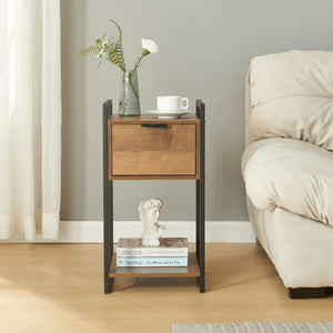 Beistelltisch Namsskogan 62x33x32cm Walnussoptik [en.casa]