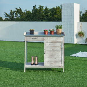 Pflanztisch Aliano Tannenholz Grau [casa.pro]