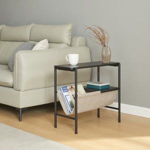 Beistelltisch Samnanger 60x28x53cm Schwarz [en.casa]