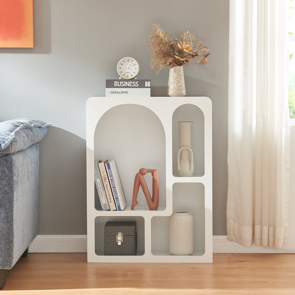 Standregal Vågå 80x60x24 cm Weiß [en.casa]