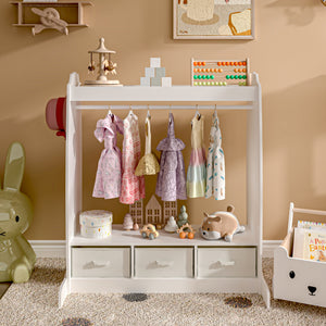 Kindergarderobe Moskenes 107x95x61 cm Weiß [en.casa]