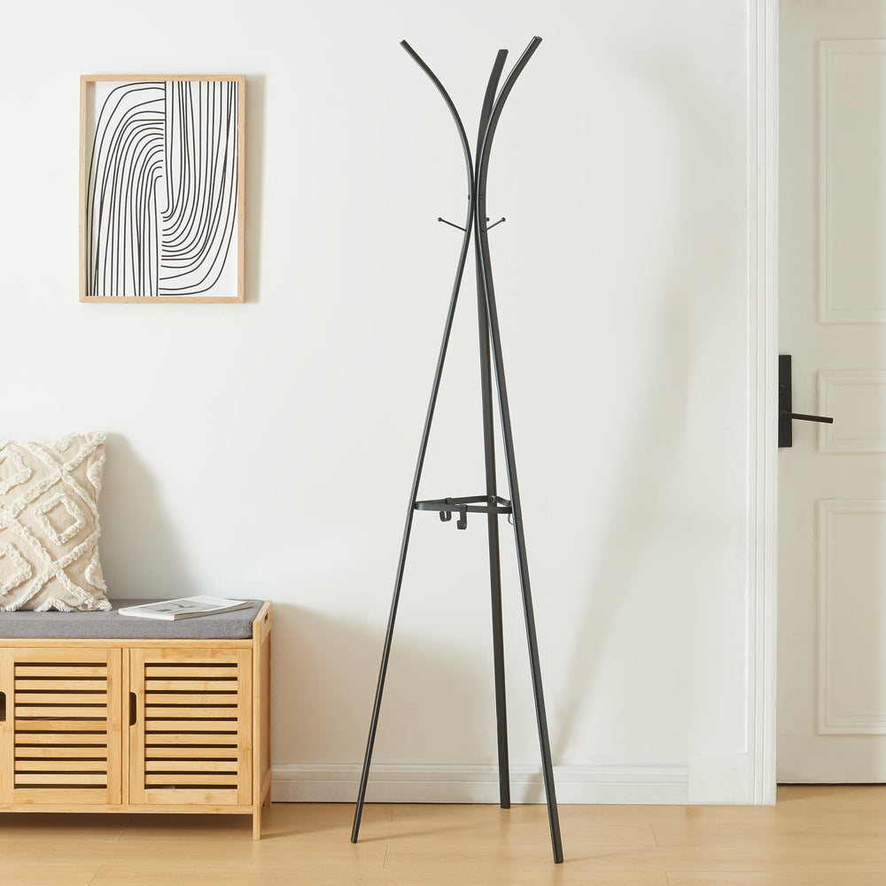 Garderobenständer Vevelstad 181x52,5x52,5 cm Stahl [en.casa] - premiumXL