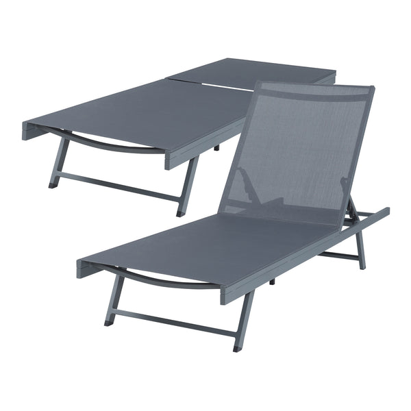 Sonnenliegenset Baragiano 3-tlg. Aluminium [casa.pro]