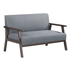2-Sitzer Polstersofa Kinda 121x69x75 cm Grau [en.casa]