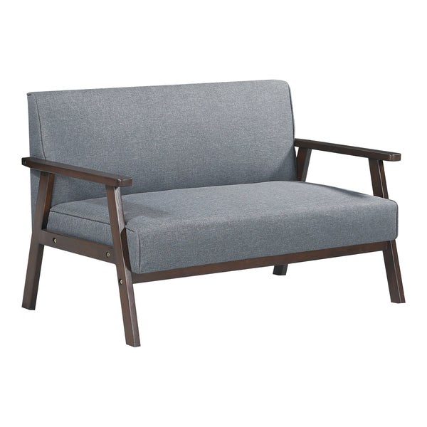 2-Sitzer Polstersofa Kinda 121x69x75 cm Grau [en.casa]
