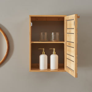 Hängeschrank Epind 50x33x20 cm Bambus Natur [en.casa]