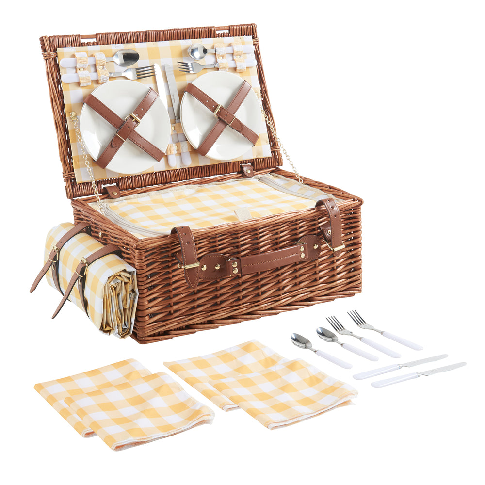 Picknickkorb Brindisi für 4 Personen Komplettset [casa.pro] - premiumXL