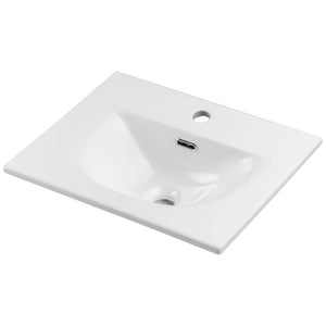 Waschtisch Skelbolu 50x57x39 cm LED-Spiegel Eicheoptik [en.casa]