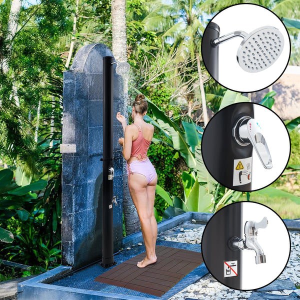 Solardusche Frerievn mit Fußdusche 215 cm 18L  [casa.pro]