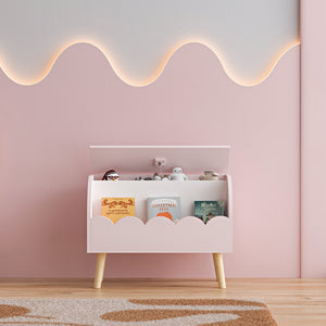 Spielzeugkiste Vestnes 60x30x44 cm Cotton Candy/Weiß [en.casa]