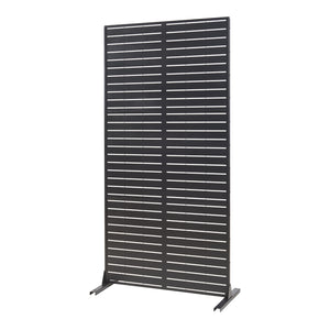 Indoor Trennwand Trolu Stahl 200x100x50 cm Schwarz [casa.pro]