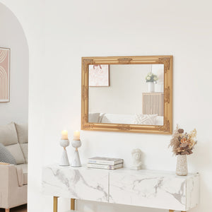 Wandspiegel Punkalaidun im Barockstil 80x60 cm Goldfarben [en.casa]