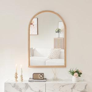 Wandspiegel Podena 90x60 cm Natur [en.casa]