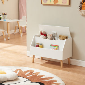 Spielzeugkiste Aavanrar 60x30x43 cm Weiß [en.casa]