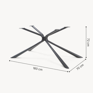 Tischgestell Havosanlurg Stahl 160x70x72 cm Schwarz [en.casa]