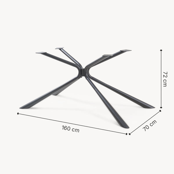Tischgestell Havosanlurg Stahl 160x70x72 cm Schwarz [en.casa]