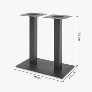 Tischgestell Vadejord Stahl 70x40x73 cm Schwarz [en.casa]