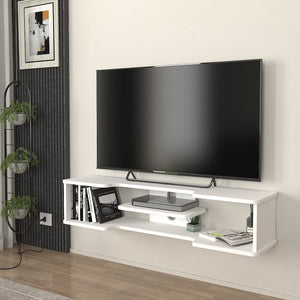 TV-Lowboard hängend Yrela 120x30x26 cm Weiß [en.casa]