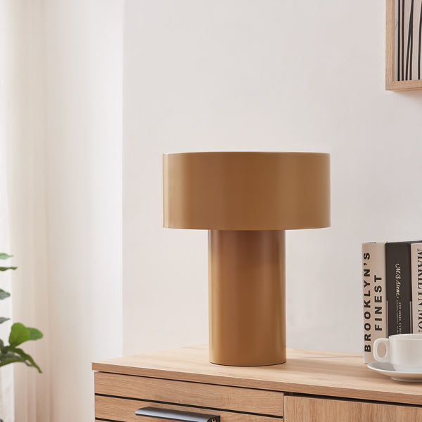 Tischleuchte Kömn Metall 37x30x30 cm Braun [lux.pro]
