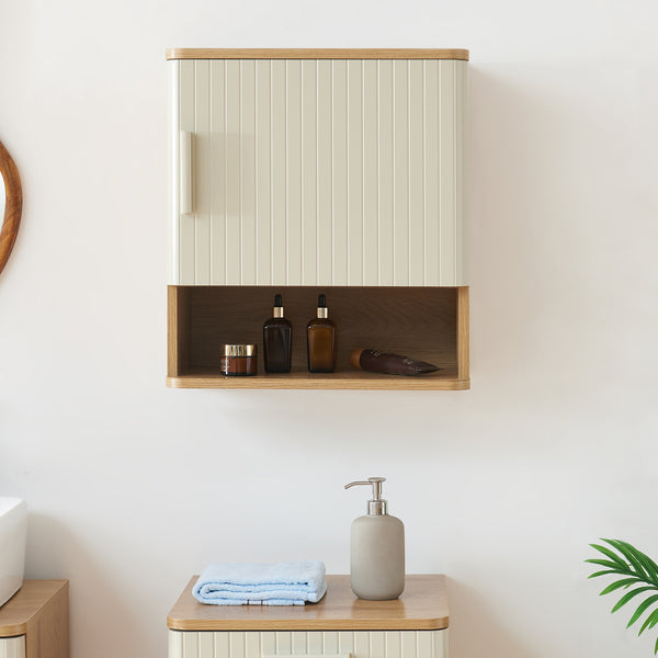 Hängeschrank Ferrersp 50x45x24 cm Eicheoptik/Sandfarben [en.casa]