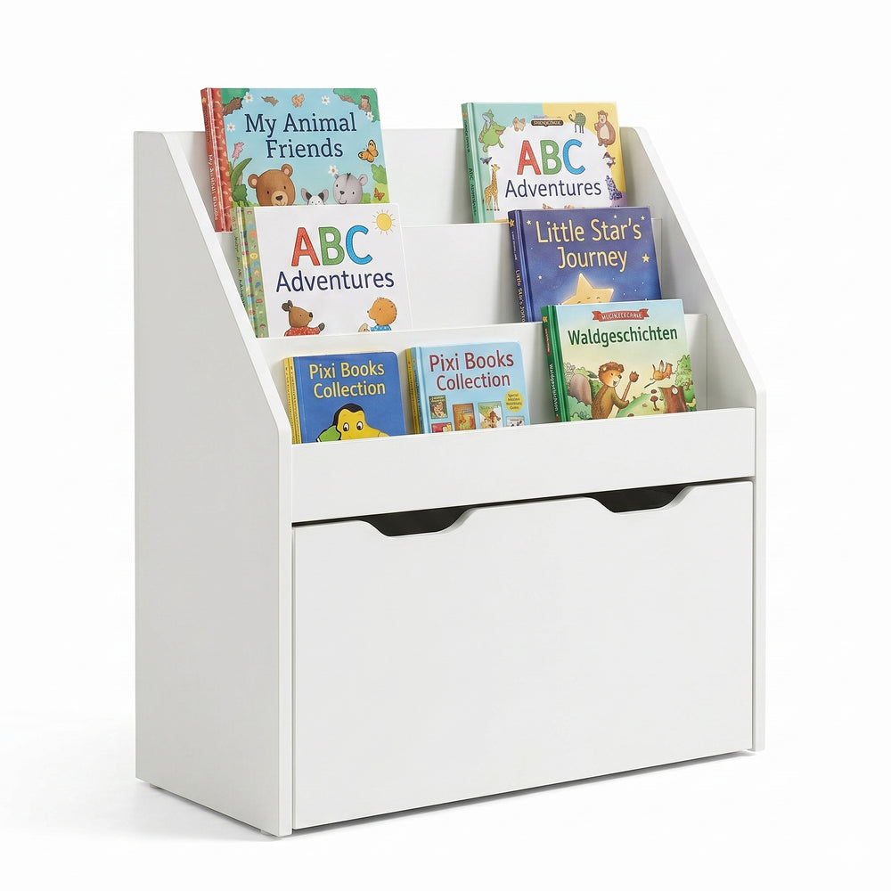 Kinderregal Sirlstalo 70x63x30 cm Weiß [en.casa]