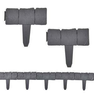 Palisaden Hellín Grau mit Steinoptik [casa.pro]