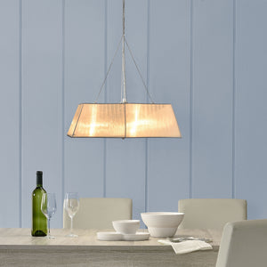 Hängeleuchte Walsum 4x E14 Ø45x113 cm Weiß lux.pro