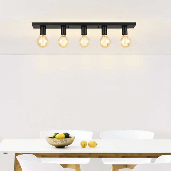 Deckenleuchte Korinth 5-Flammig Rund Metall E27 lux.pro