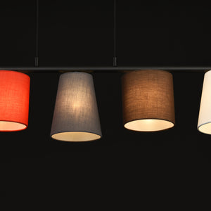 Hängeleuchte Mysen 5-flammig Stoff Schwarz lux.pro