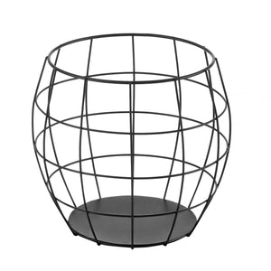 Couchtisch Neman 3er Set Metallkorb Schwarz en.casa