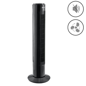 Standventilator mit 3 Stufen Geräuscharm Oszillation Schwarz in.tec