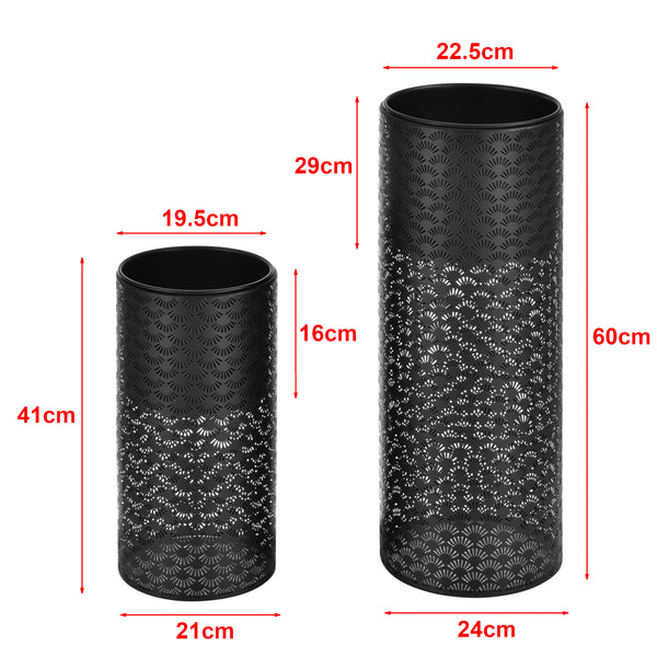 Blumenständer Virton 2er Set Schwarz en.casa