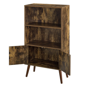 Bücherschrank Ängelholm 113x60x30 cm mit 2 Schranktüren und 2 großen Ablageflächen en.casa