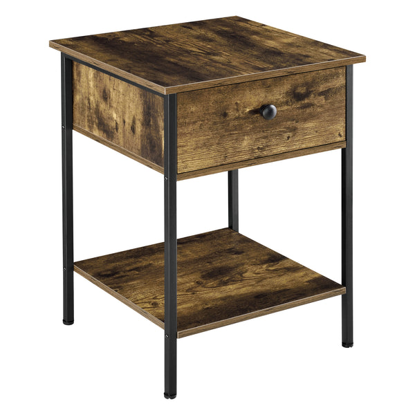 Beistelltisch Fagersta 40x40x55cm Dunkler Holzton en.casa