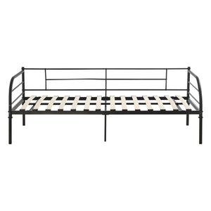 Metallbett Falun 90x200cm mit Matratze Schwarz en.casa
