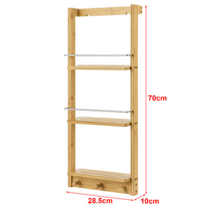 Bambus Wandregal Lidingö 29x10x70cm [en.casa]