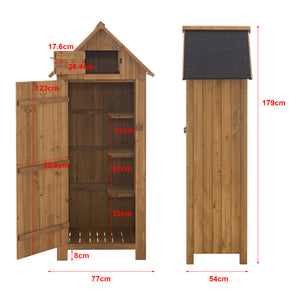 Geräteschrank Ottrott 179x77x54cm Kaminholzlager Brennholzregal [en.casa]