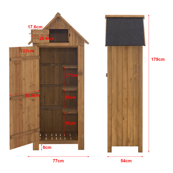 Geräteschrank Ottrott 179x77x54cm Kaminholzlager Brennholzregal [en.casa]